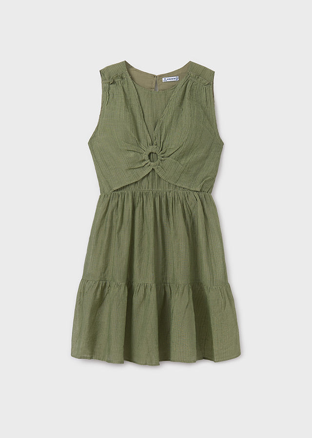 Vestido arandela verde militar Mayoral 06990-029