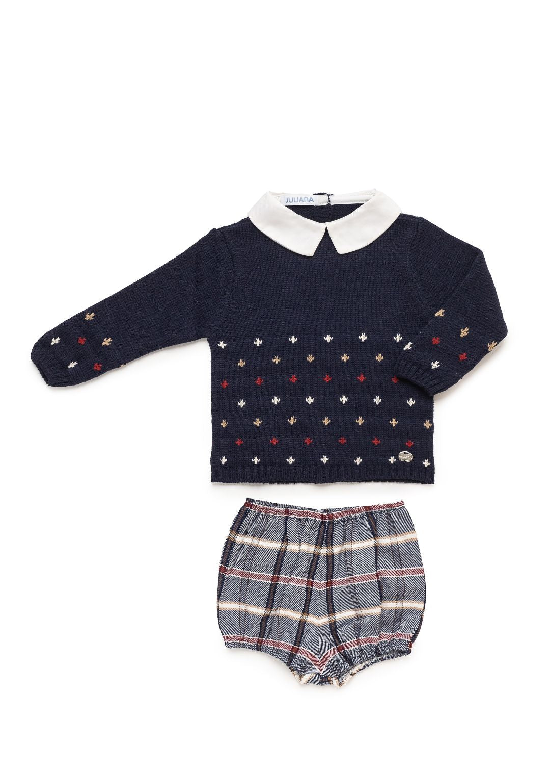 Conjunto Pantalón cuadros marino JULIANA 25590