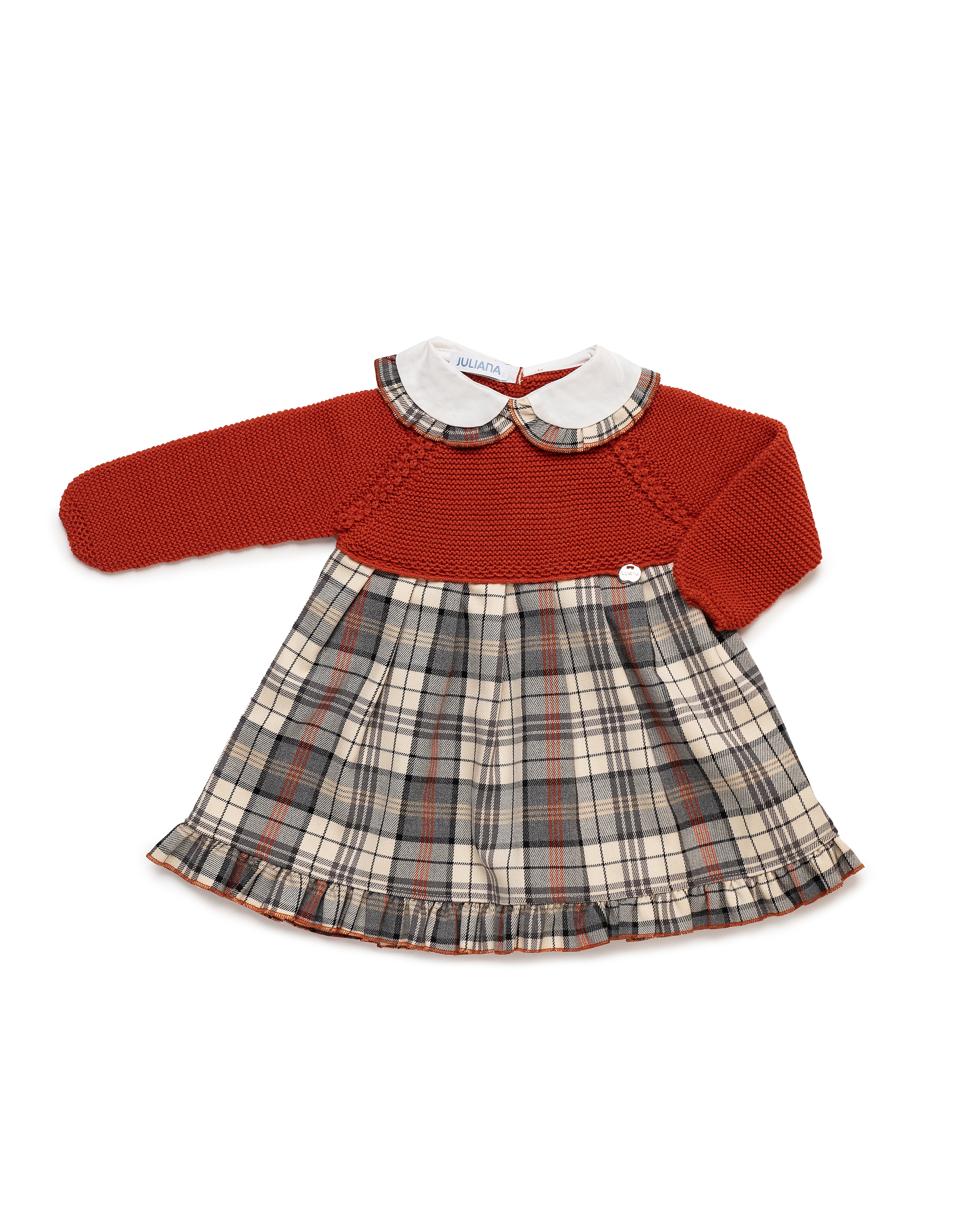 Vestido cuerpo punto cuadros caldera Juliana 25642