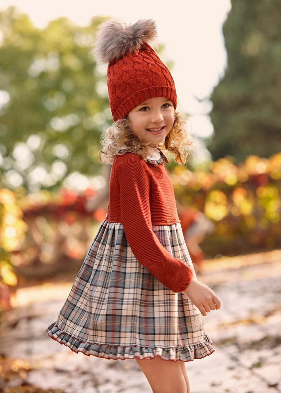 Vestido cuerpo punto cuadros caldera Juliana 25642