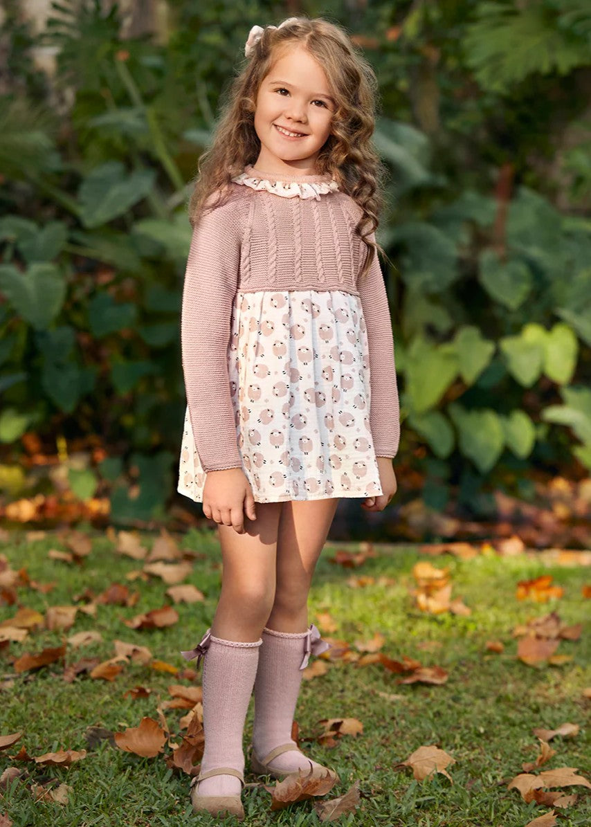 VESTIDO CUERPO PUNTO TRENZAS OVEJAS Juliana 25650