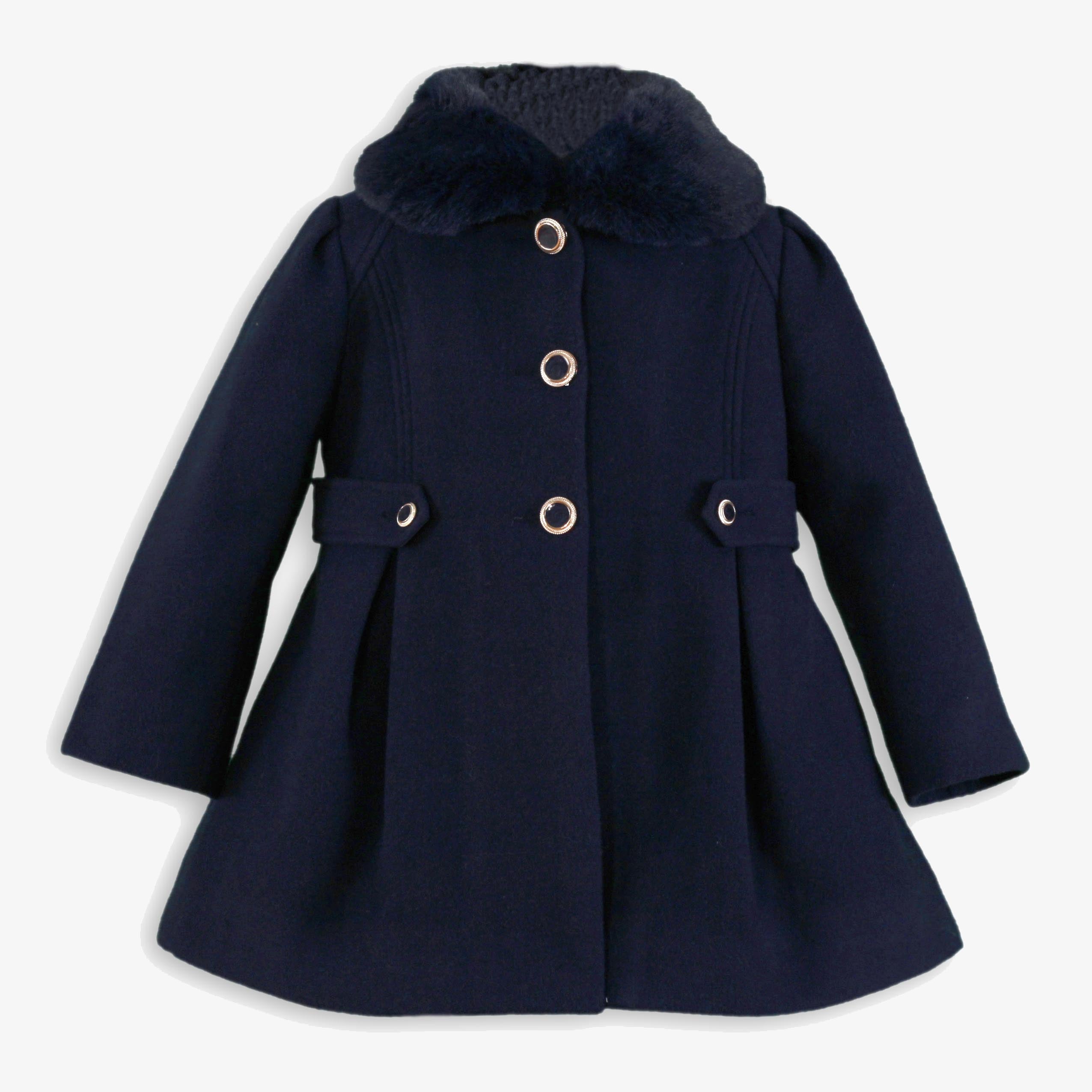Abrigo Elegante Azul Marino para niña 0258