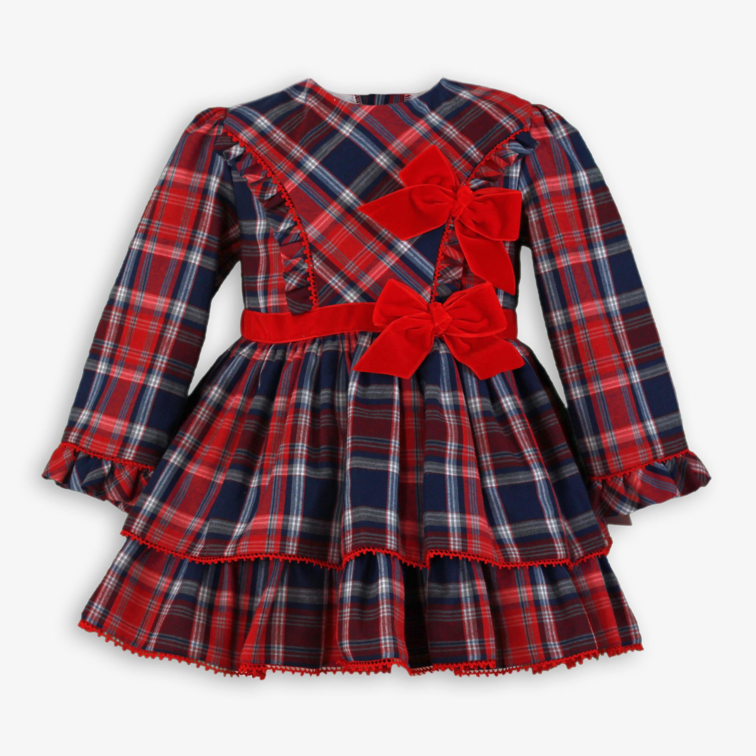 Vestido niña infantil marino cuadros Miranda 0258