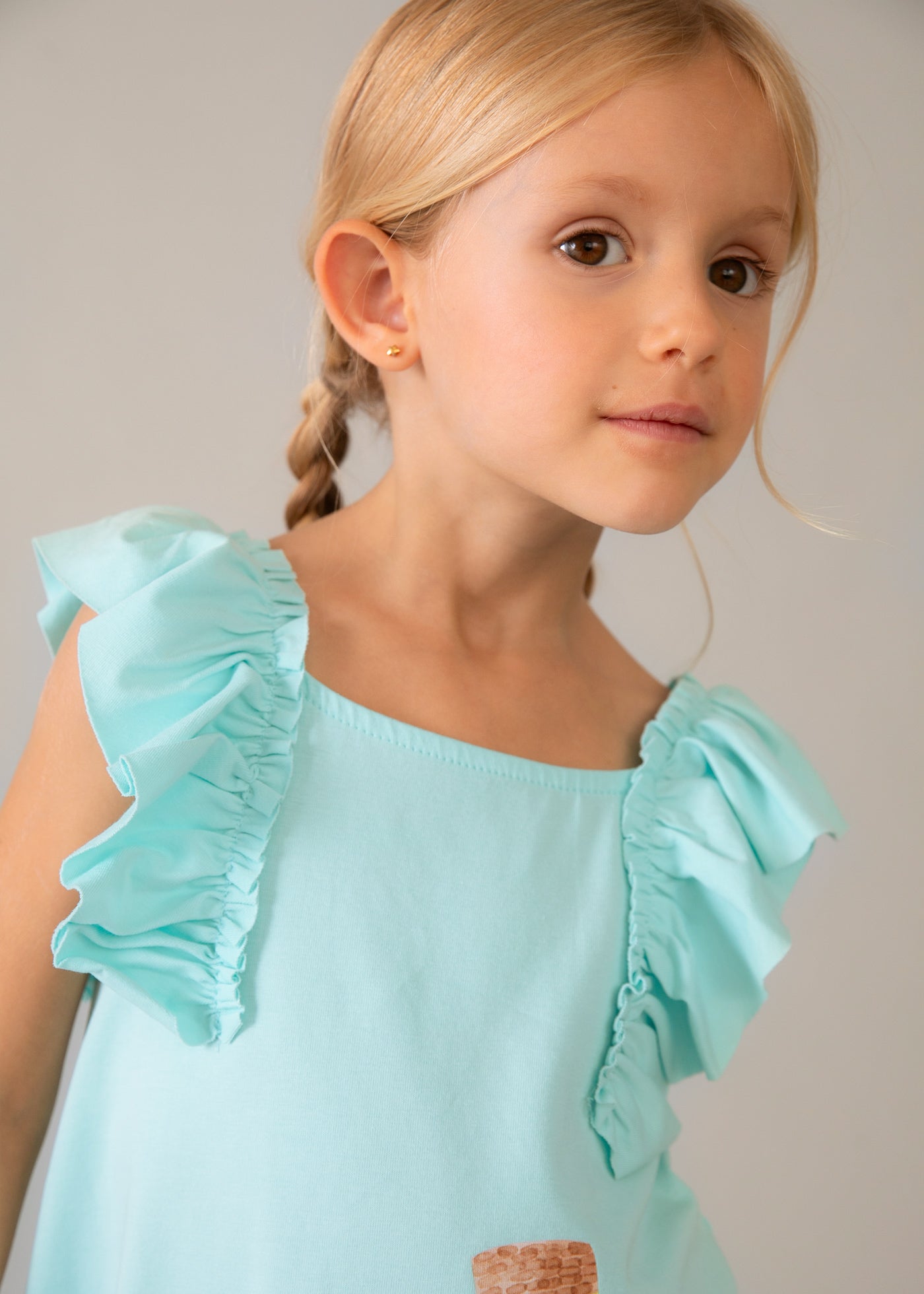 Vestido punto volantes 03943-016