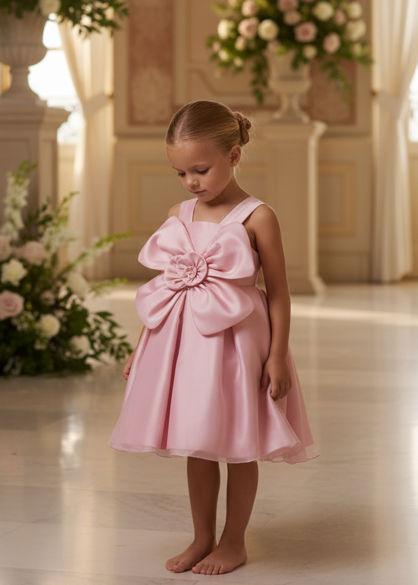 Vestido Flor Organza Rosa Abel & Lula para Niña 05049