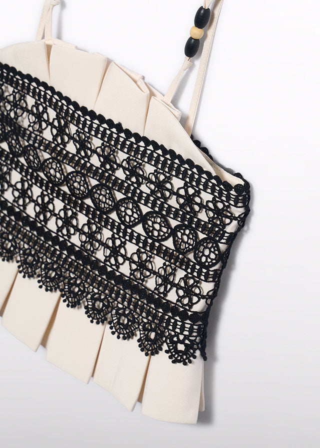 Top de Tirantes Crema Abel & Lula con Encaje Negro (SKU 05171)