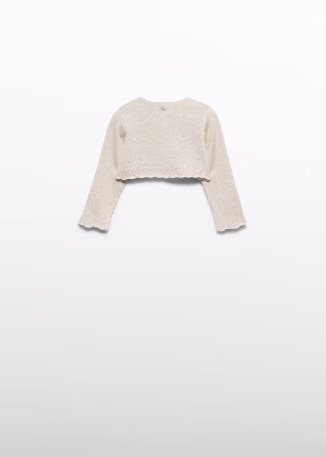 Bolero Tricot Bebé Abel & Lula Color Champagne 05301