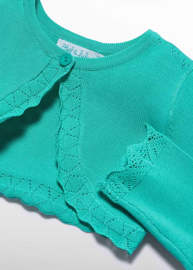 Bolero Tricot Bebé Abel & Lula Color Jade 05301