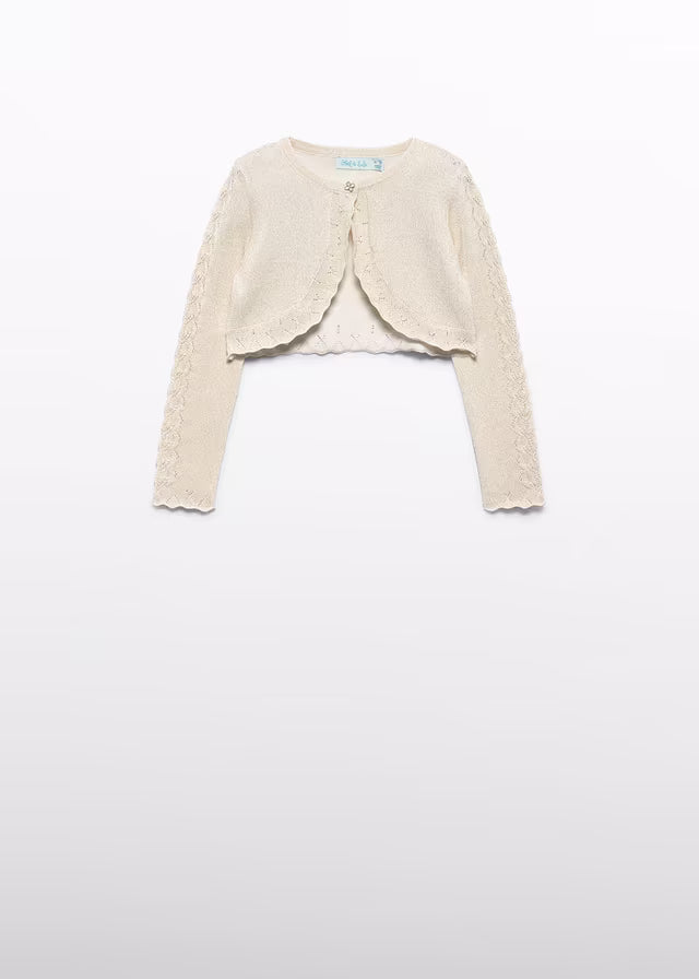 Rebeca Tricot champagne de Ceremonia Abel & Lula para Niña 05304