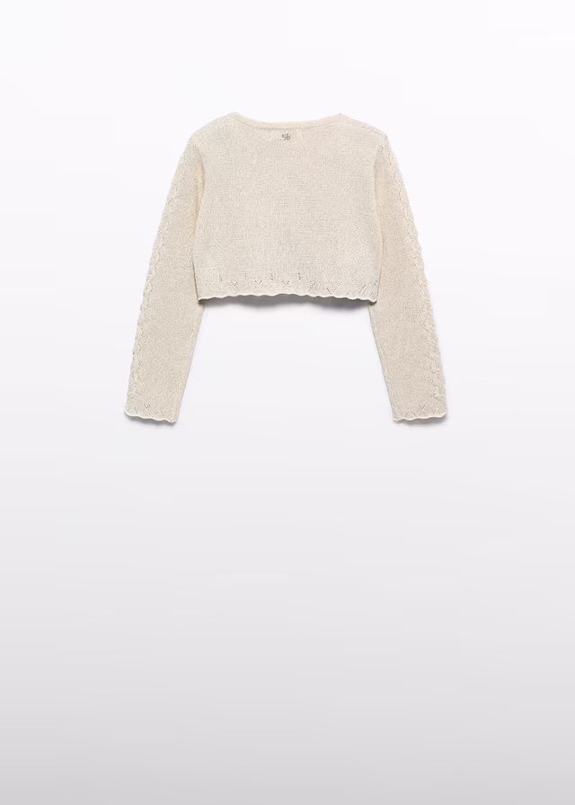 Rebeca Tricot champagne de Ceremonia Abel & Lula para Niña 05304