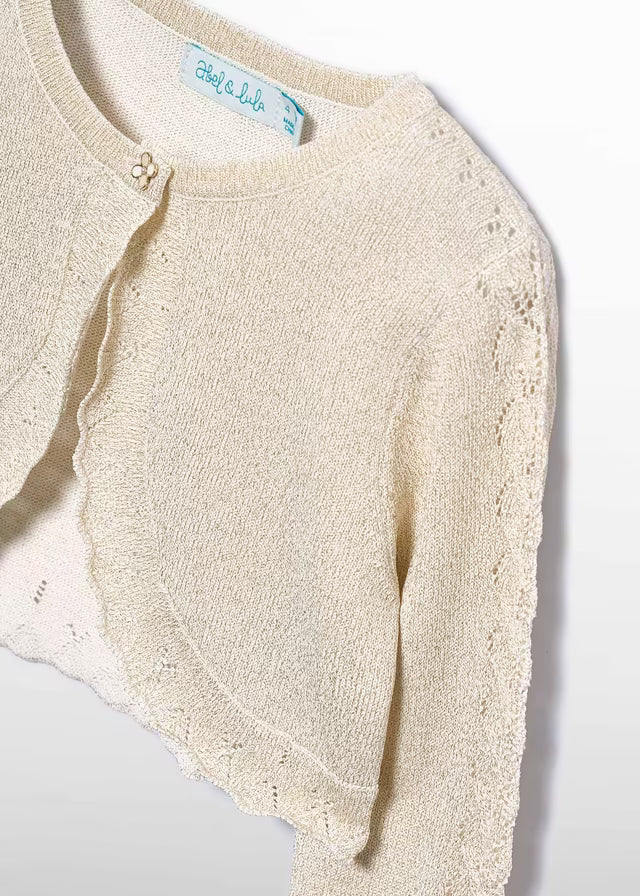 Rebeca Tricot champagne de Ceremonia Abel & Lula para Niña 05304