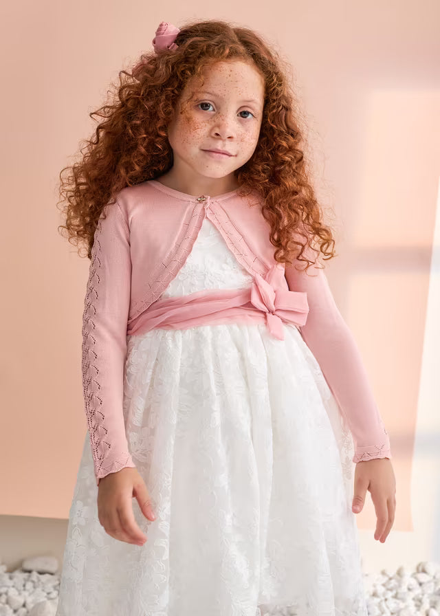 Rebeca Tricot rosa de Ceremonia Abel & Lula para Niña 05304
