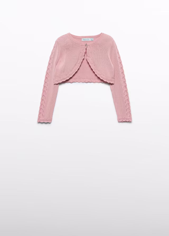 Rebeca Tricot rosa de Ceremonia Abel & Lula para Niña 05304