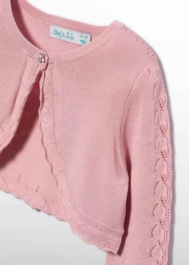Rebeca Tricot rosa de Ceremonia Abel & Lula para Niña 05304