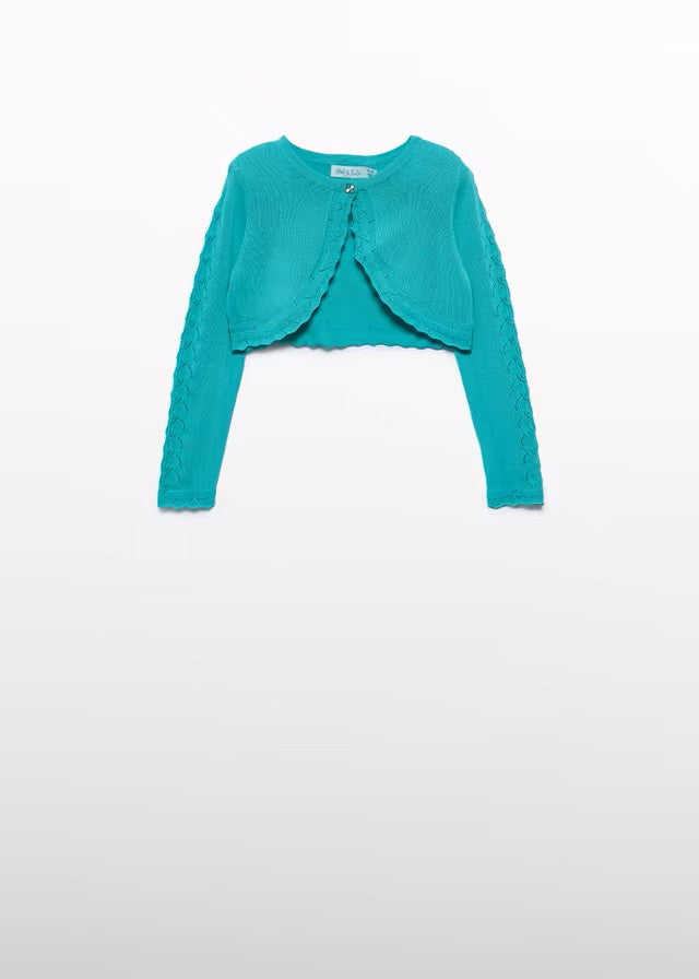 Rebeca Tricot jade de Ceremonia Abel & Lula para Niña 05304