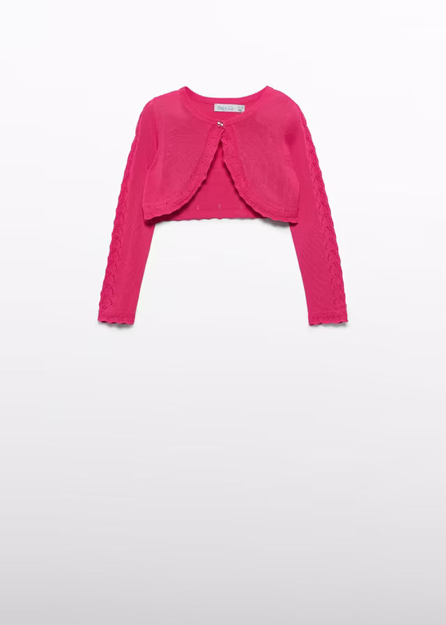 Rebeca Tricot fucsia de Ceremonia Abel & Lula para Niña 05304