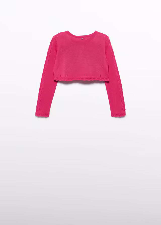 Rebeca Tricot fucsia de Ceremonia Abel & Lula para Niña 05304