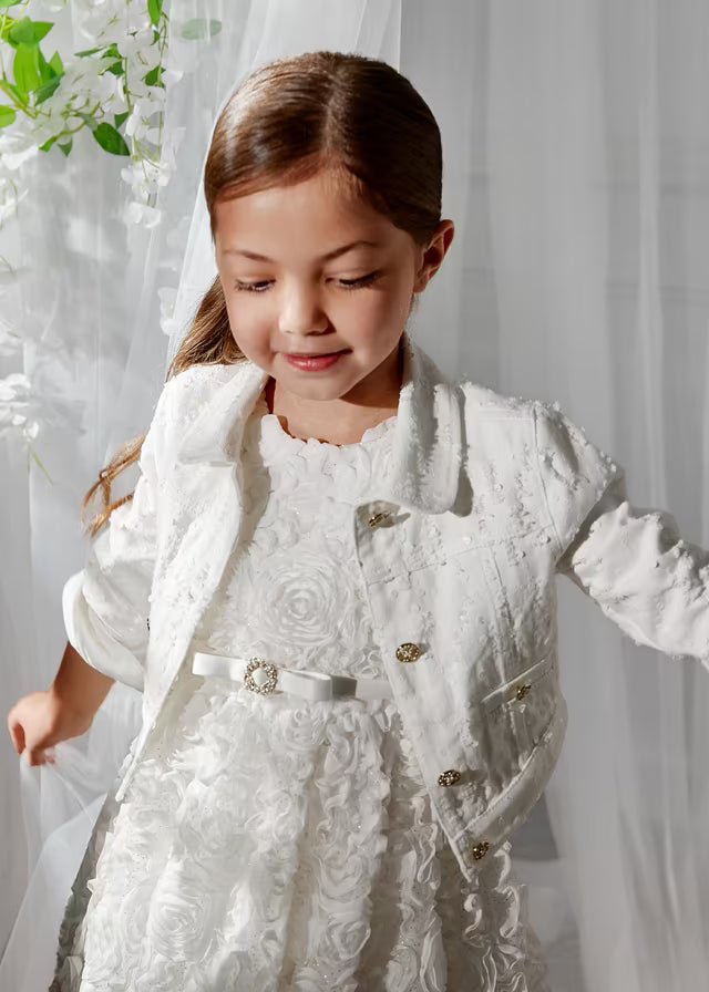 Cazadora Fantasía Lentejuelas Nata Abel & Lula para Niña (SKU 05395)