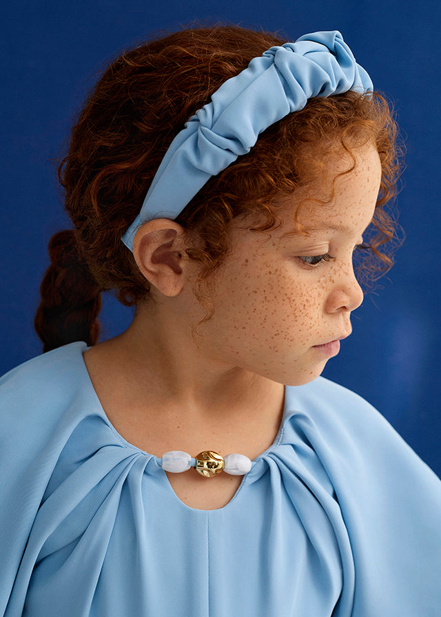 Diadema organza flores 05476