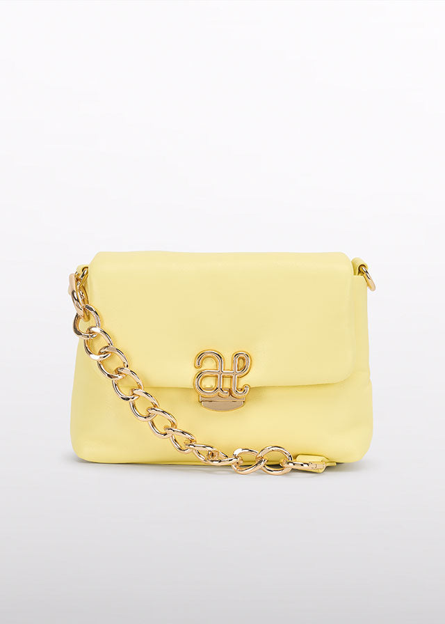 Bolso puffy amarillo 05483