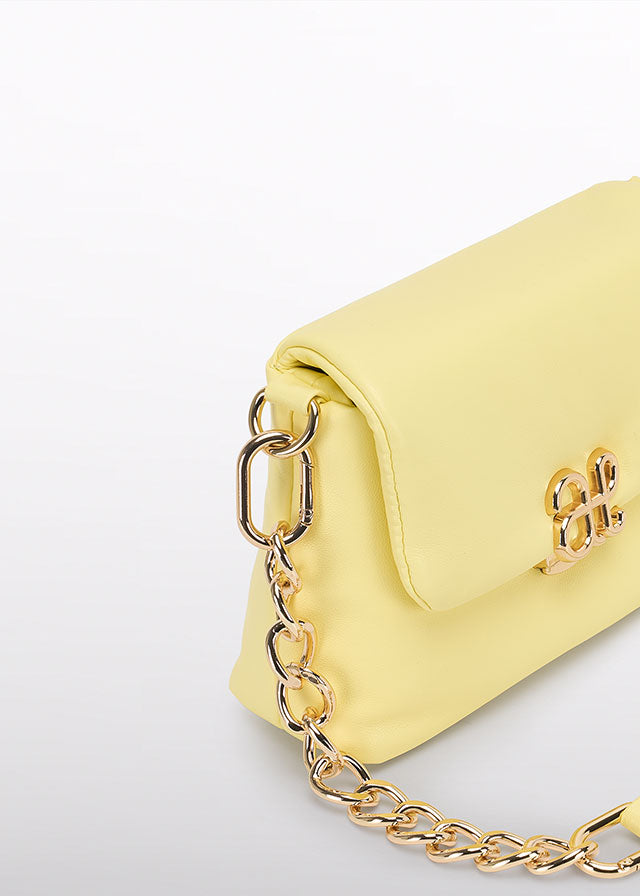 Bolso puffy amarillo 05483
