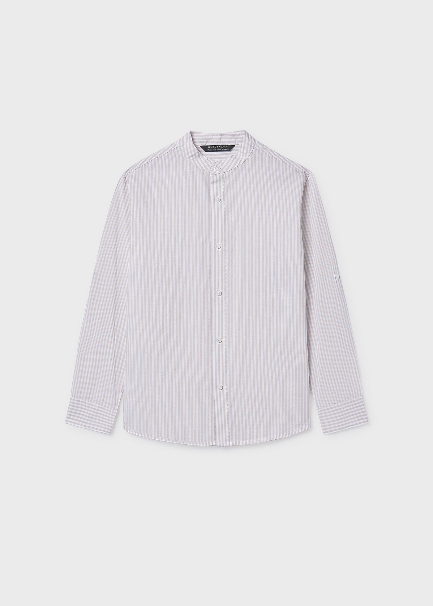 Camisa algodón piedra m/l cuello mao  Mayoral 06176