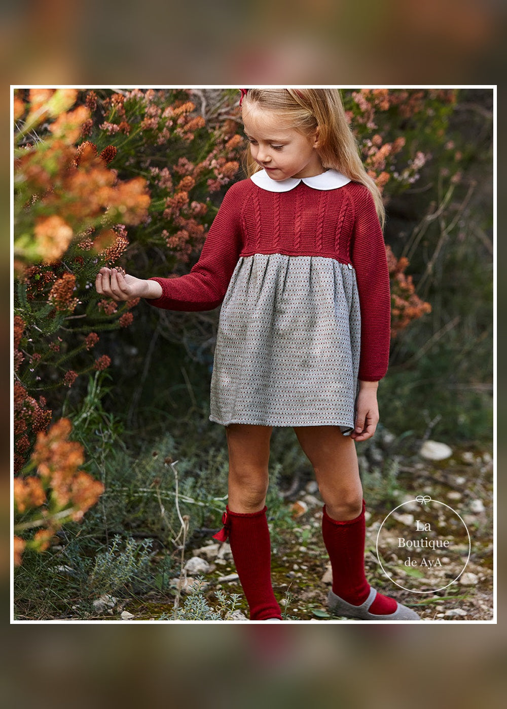 Vestido bebé niña cuerpo punto rioja motas Juliana 26657 - vista principal - referencia 26657