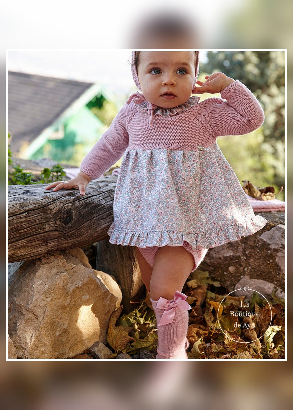 Jesusito bebé niña maquillaje florecitas con gorro Juliana 26681 - vista principal - referencia 26681