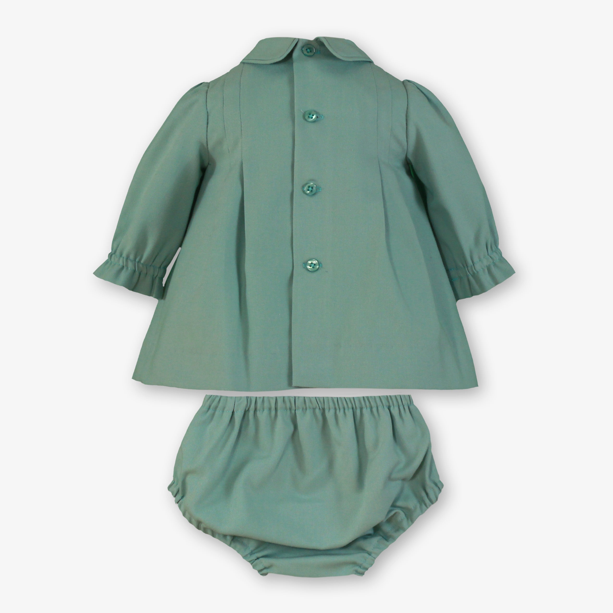 Vestido y braguita bebe niña verde Miranda 0029