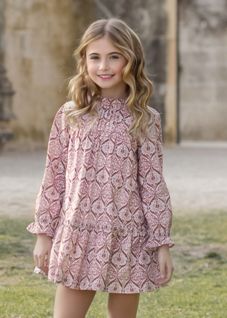 Vestido Niña Rosa Palo de Miranda 0302 - La boutique de AyA