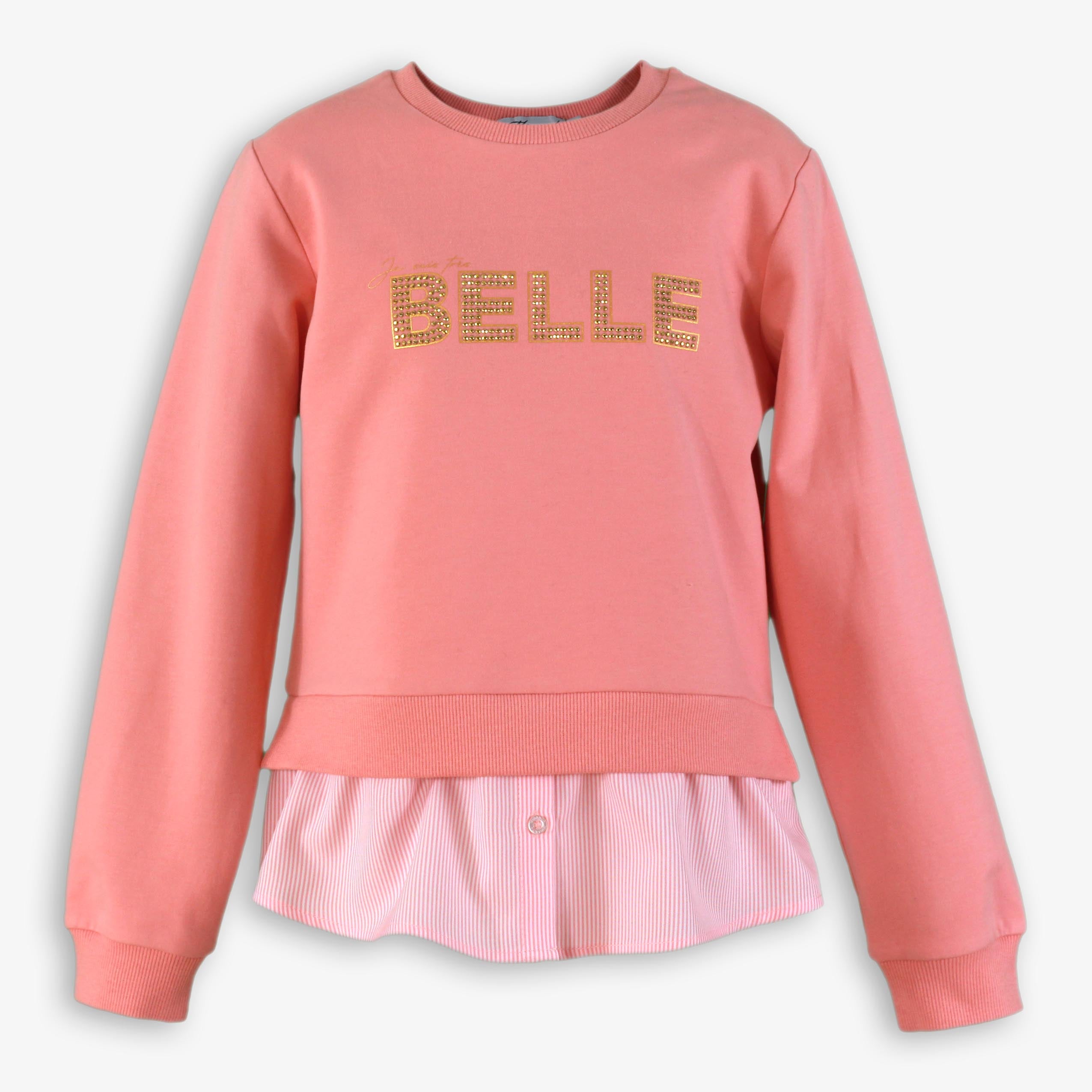 Conjunto sudadera infantil niña rosa palo miranda 0310