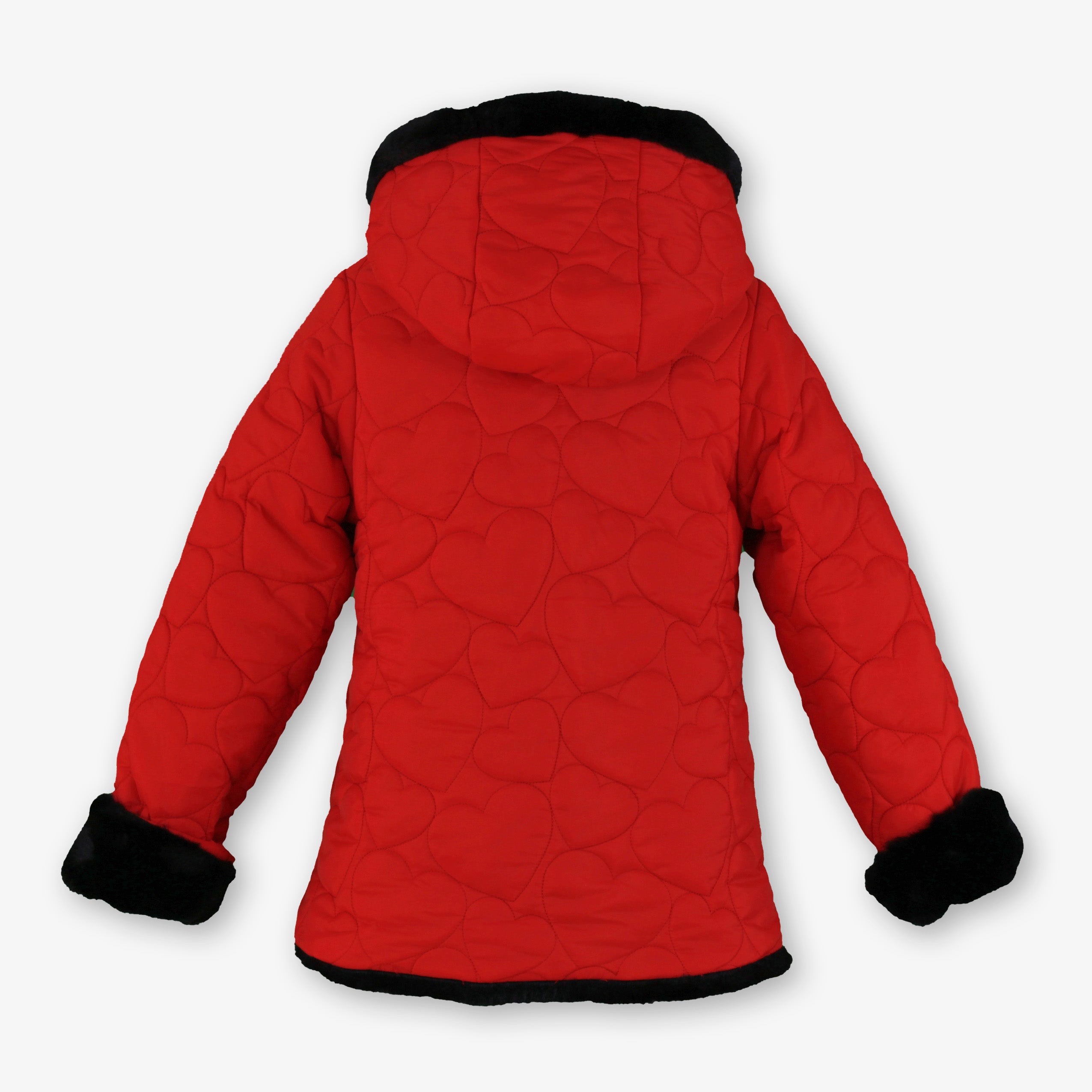 Parka reversible niña rojo negro niña Miranda 0315