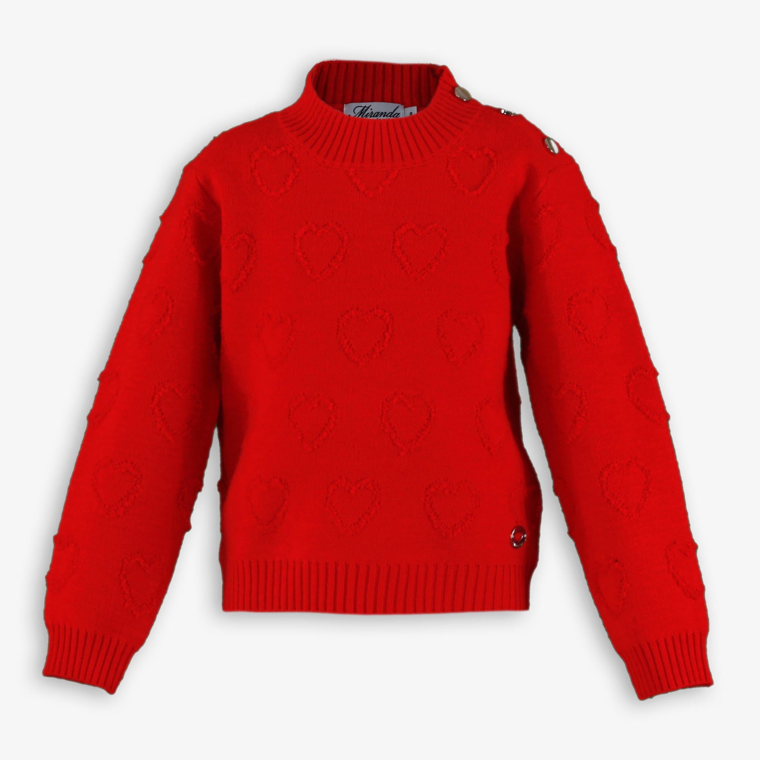 Jersey corazones rojo niña Miranda 0316