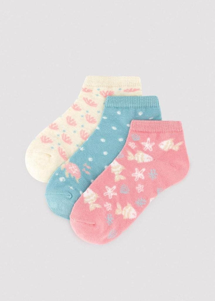 Pack de 3 Calcetines Cortos Niña Ysabel Mora - Algodón con Puño Antipresión