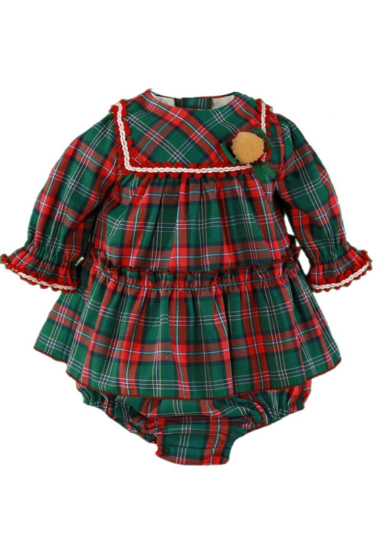 Vestido con braguita bebe navidad Miranda 0030 - La boutique de AyA