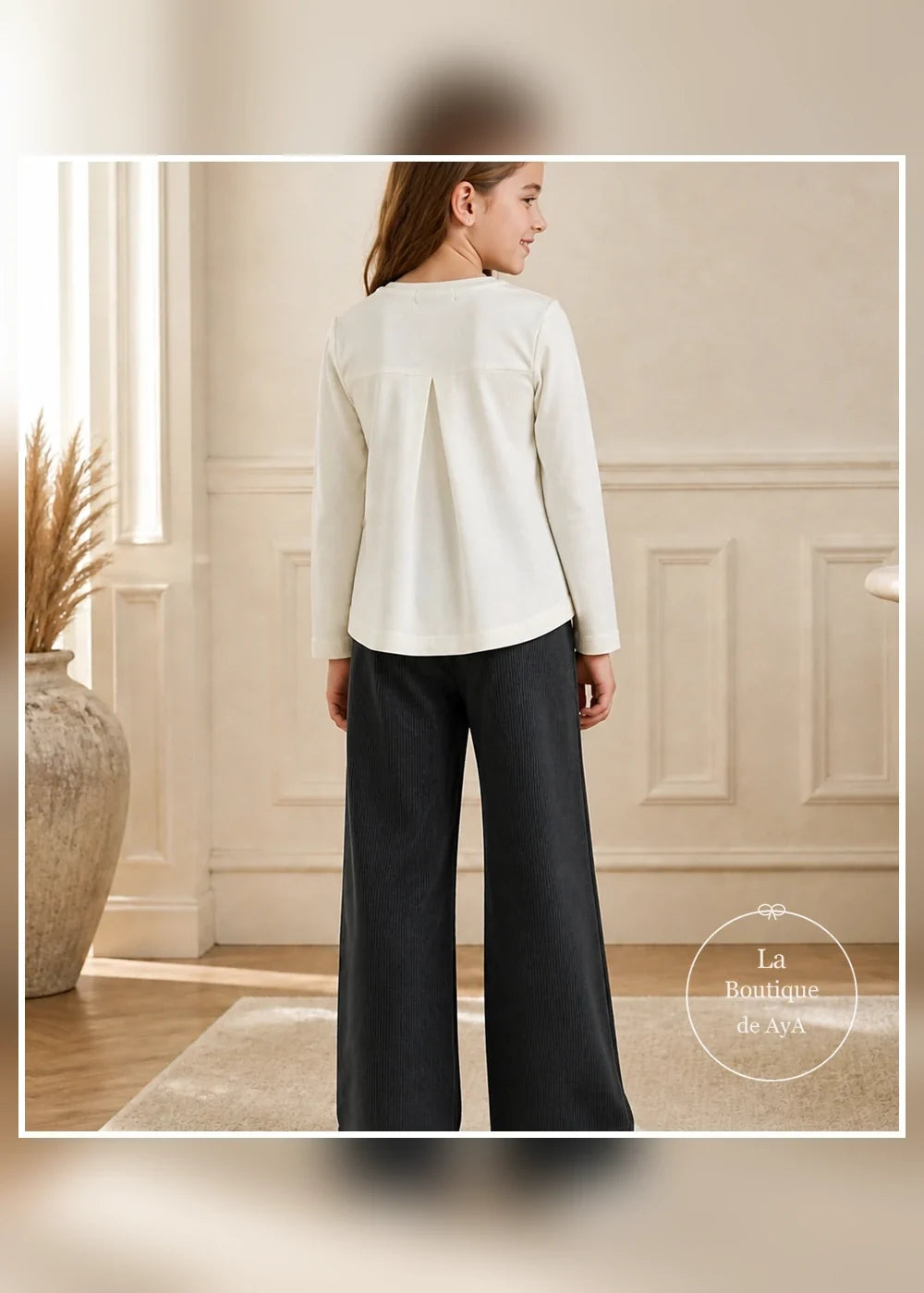 Conjunto camiseta oso y pantalón gris para niña Miranda 0253, imagen 3