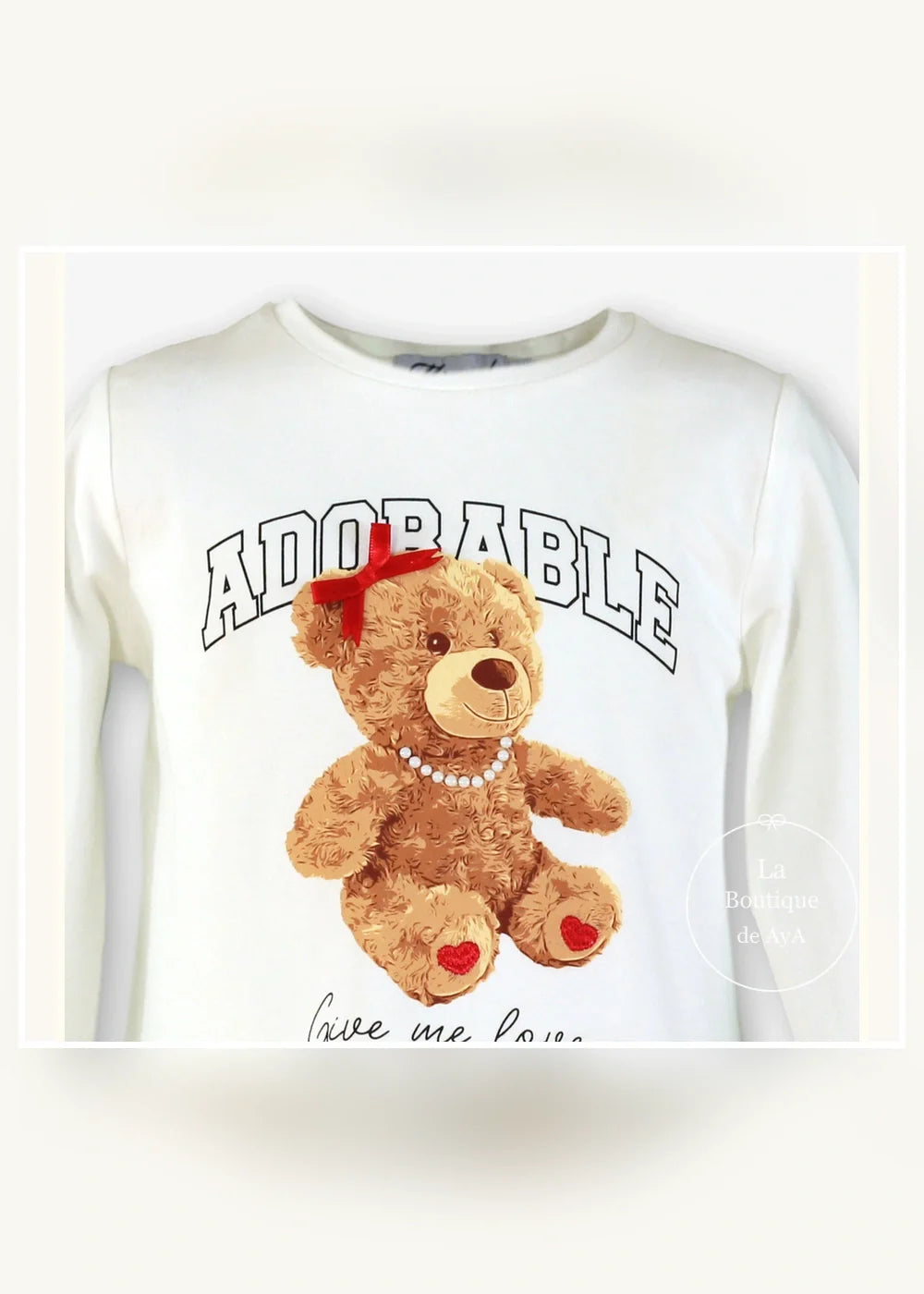Conjunto camiseta oso y pantalón gris para niña Miranda 0253, imagen 4