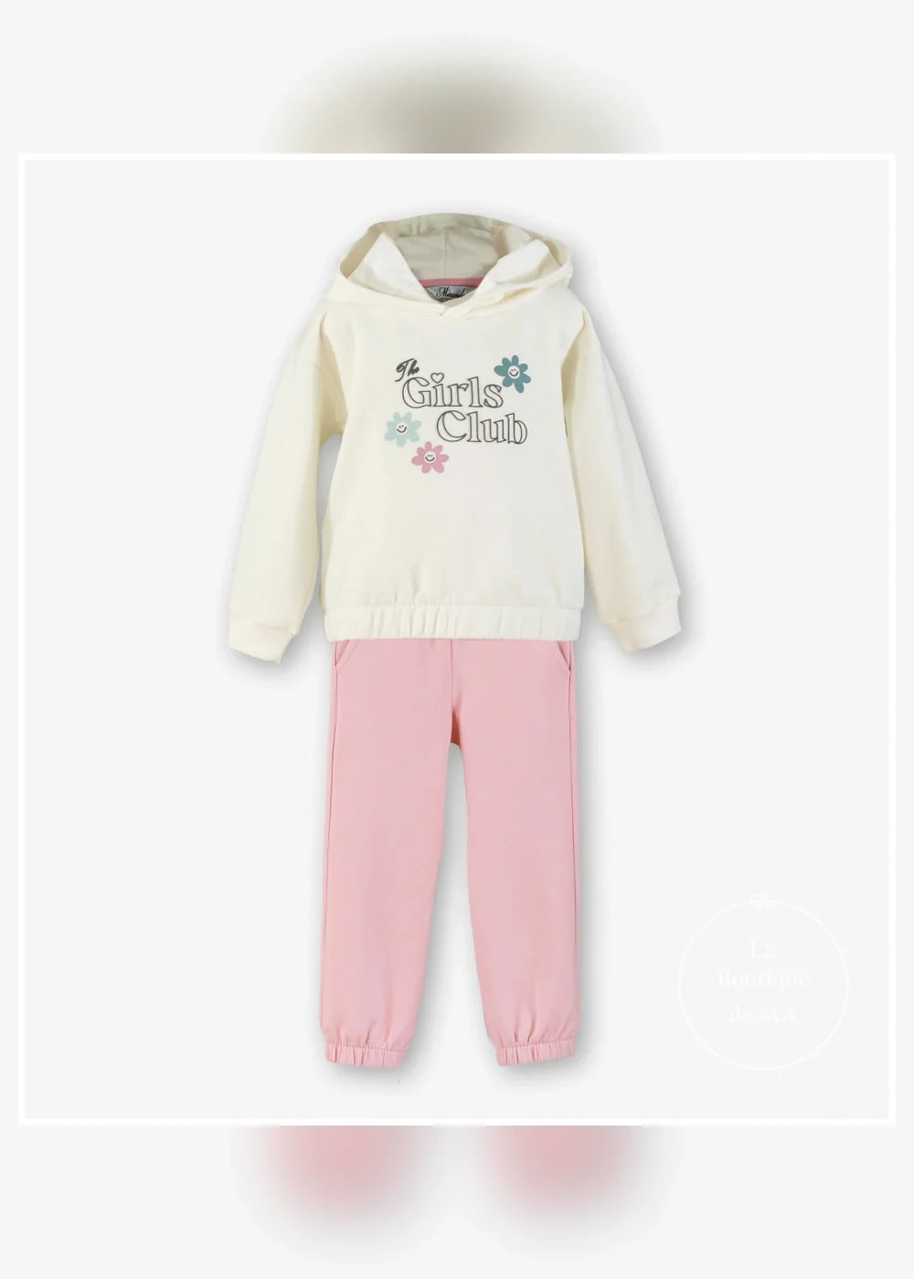 Chándal beige y rosa para niña Miranda 0636, imagen 2