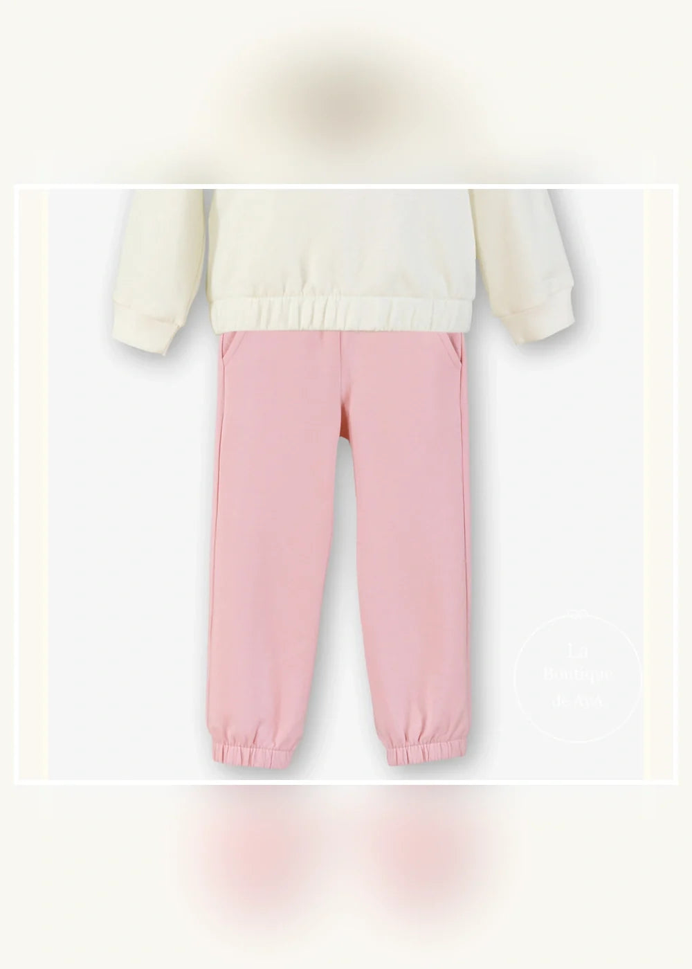 Chándal beige y rosa para niña Miranda 0636, imagen 5