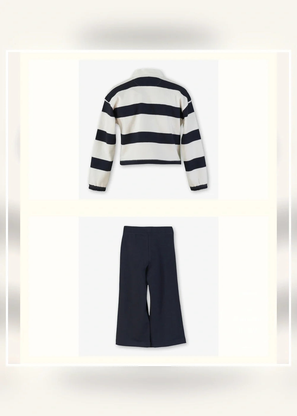 Conjunto polo de rayas y pantalón marino para niña Miranda 1402, imagen 3