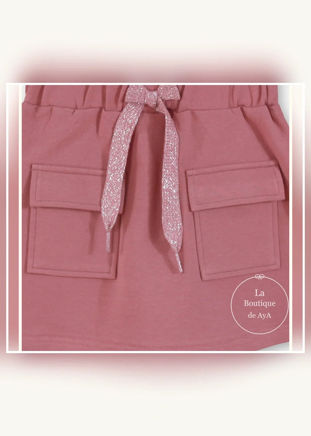 Conjunto sudadera y falda rosa empolvado para niña Miranda 1410, imagen 5