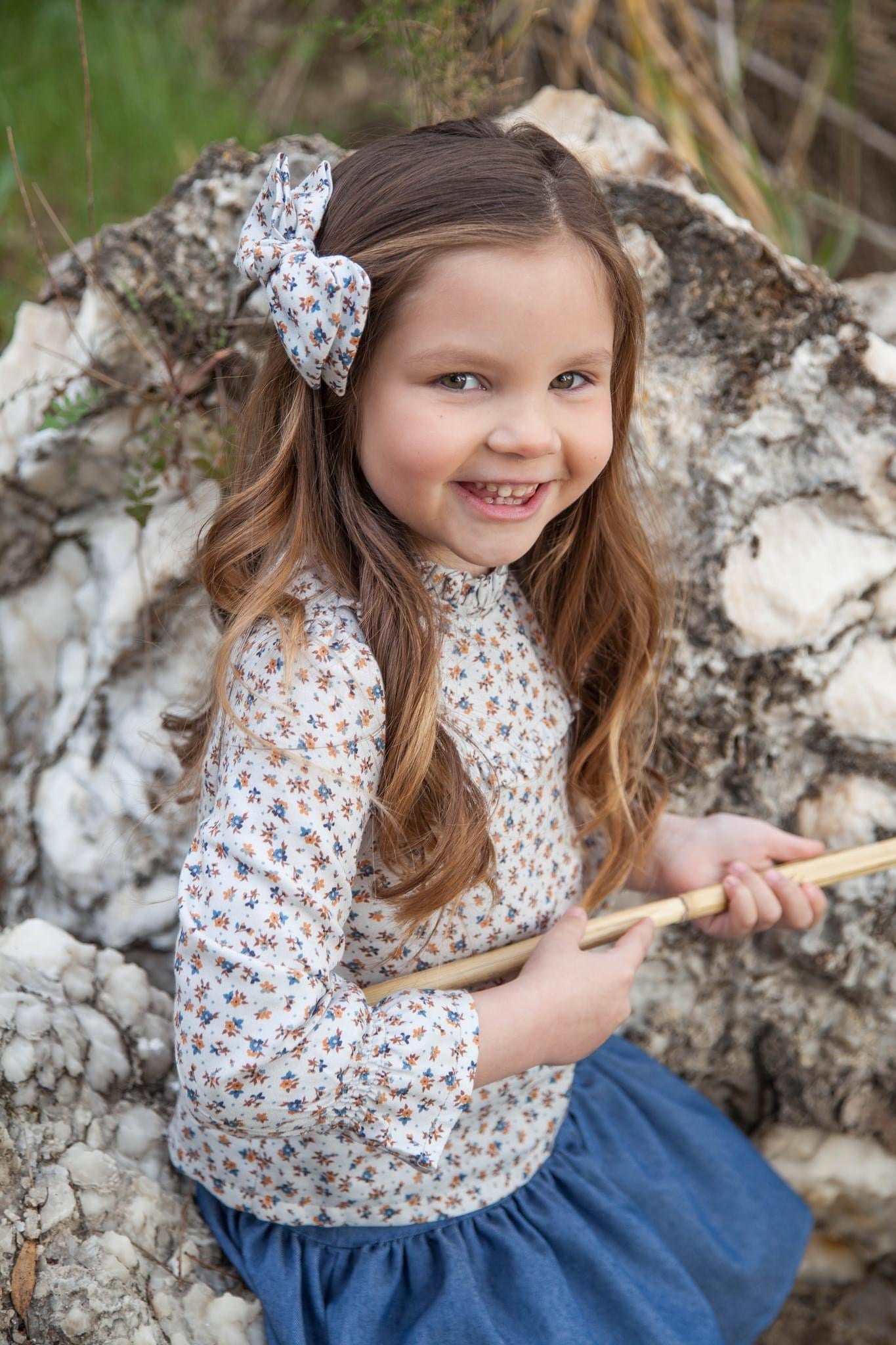 Flower girl set in shades of blue CocoAcqua 50232