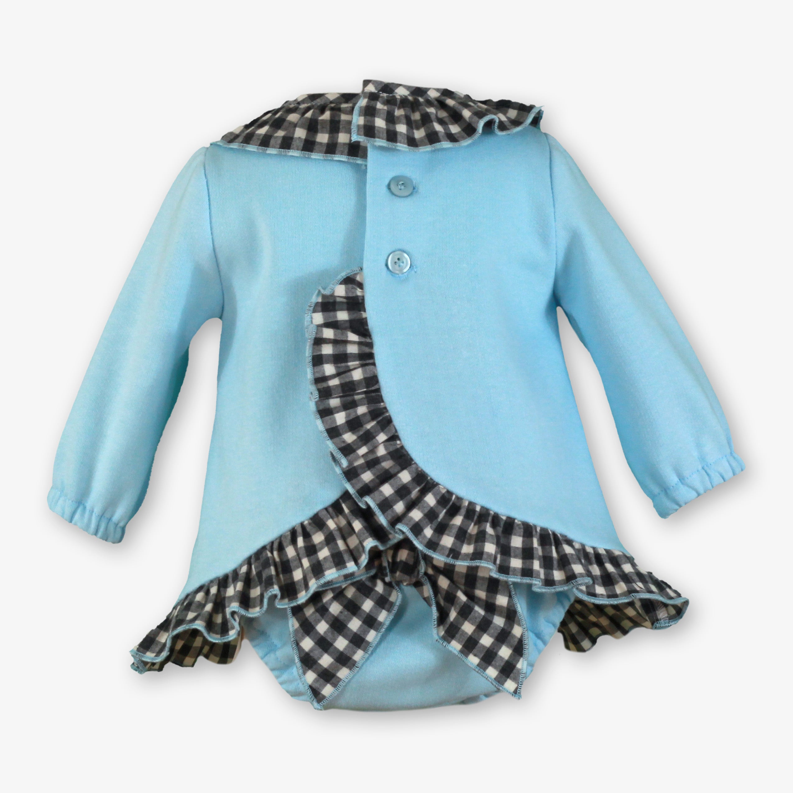 Vestido y braguita bebe niña azul Miranda 0048