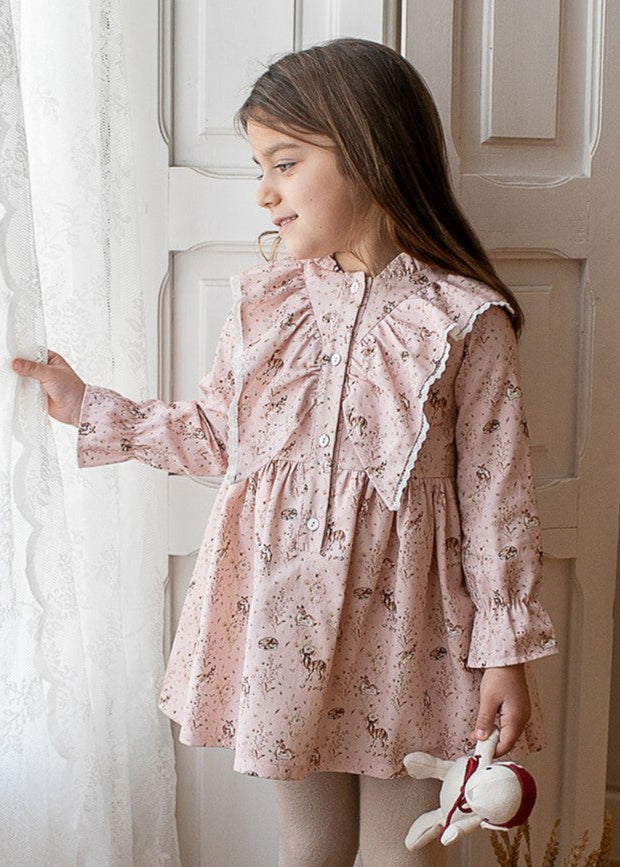 Vestido estampado bambis niña Coco Acqua 50325 - La boutique de AyA
