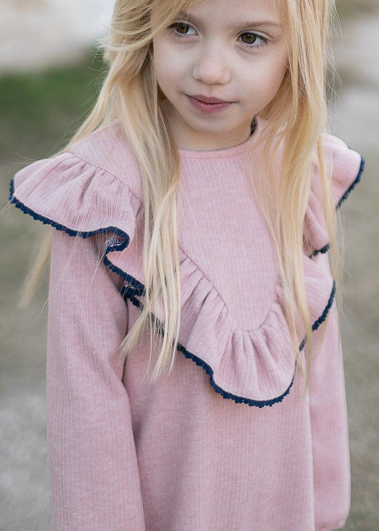 Vestido de punto Rosa para niña Coco Acqua 50332 - La boutique de AyA