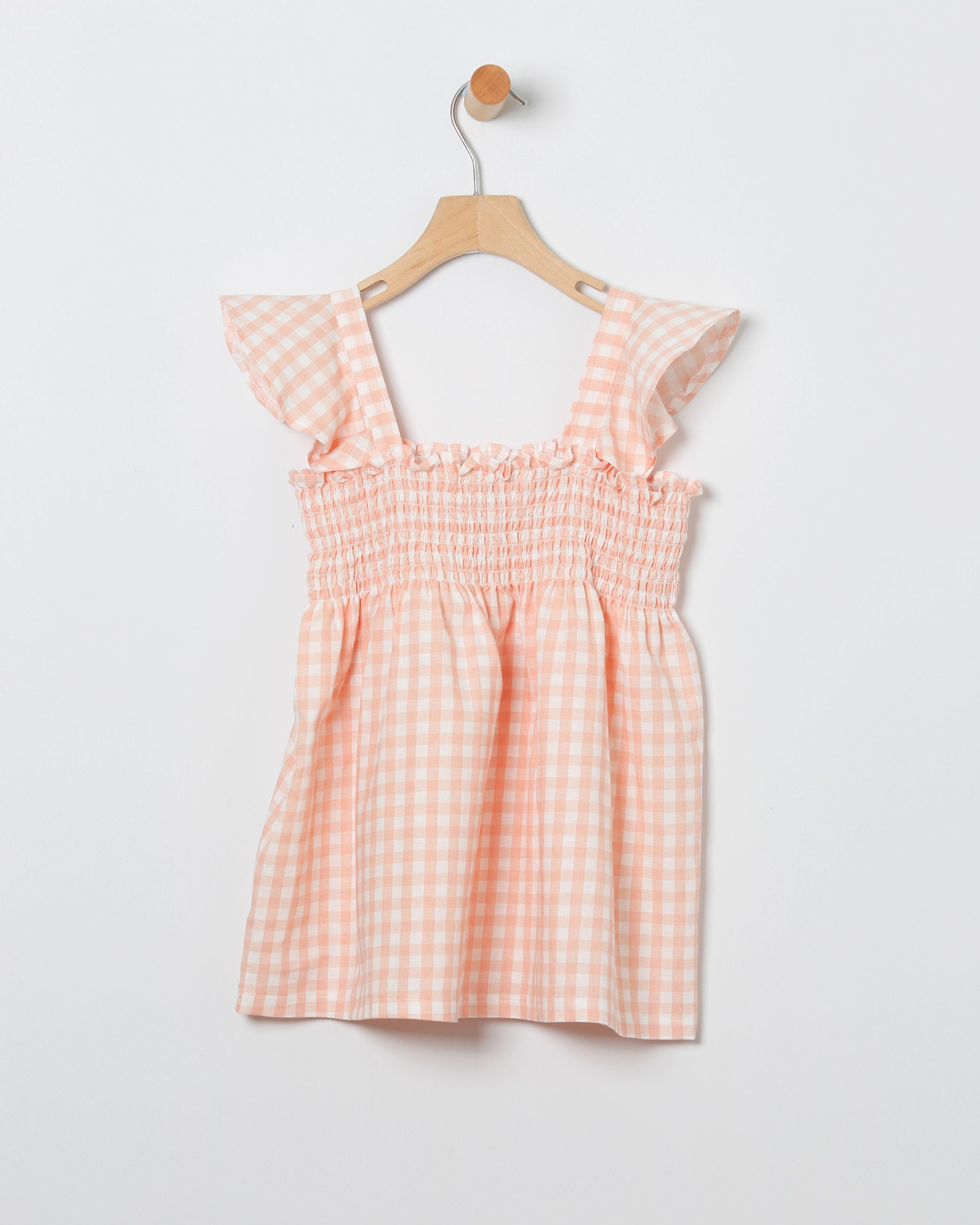 Vestido cuadros salmon coco acqua 50402