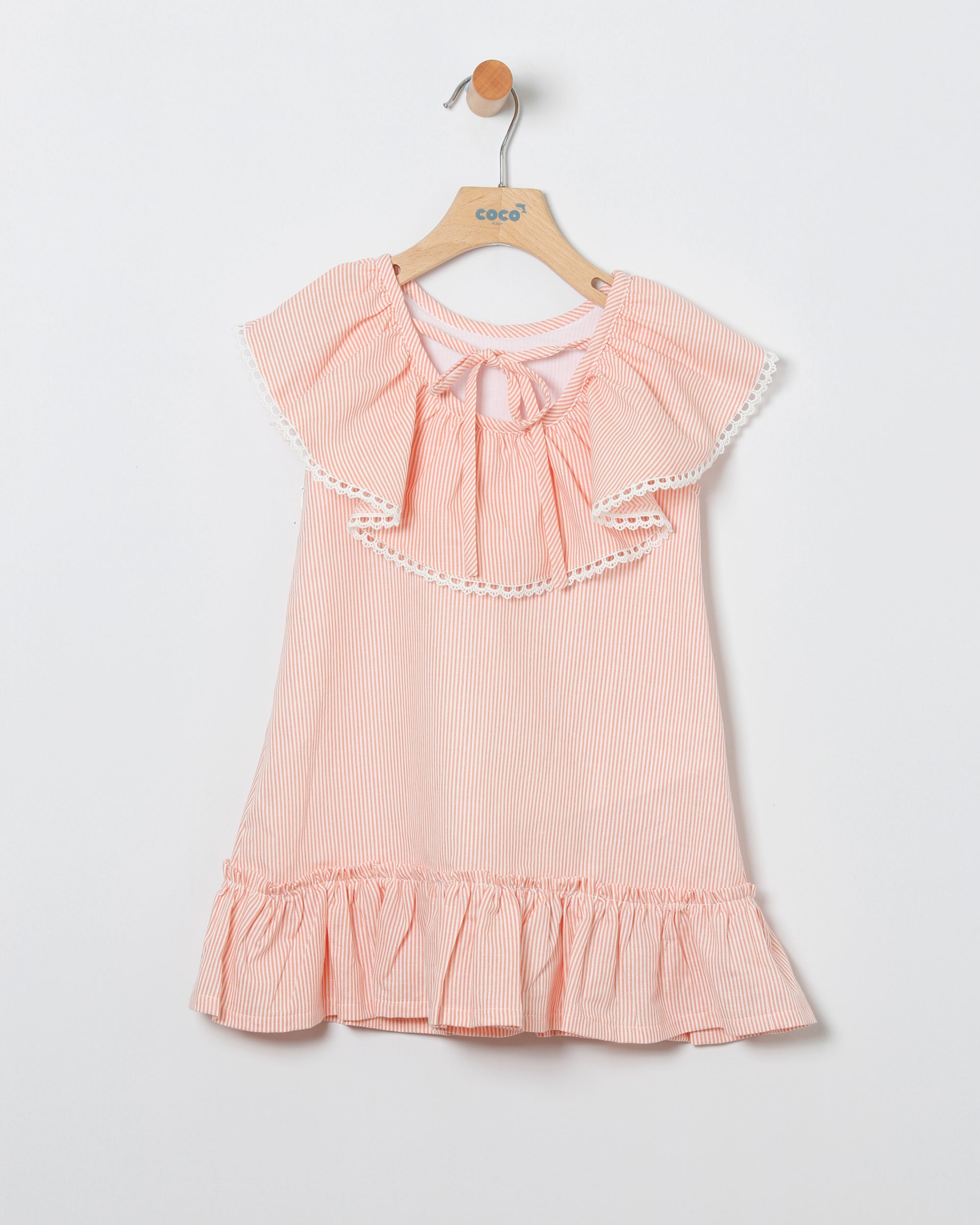 Vestido rayas salmon coco acqua 50403