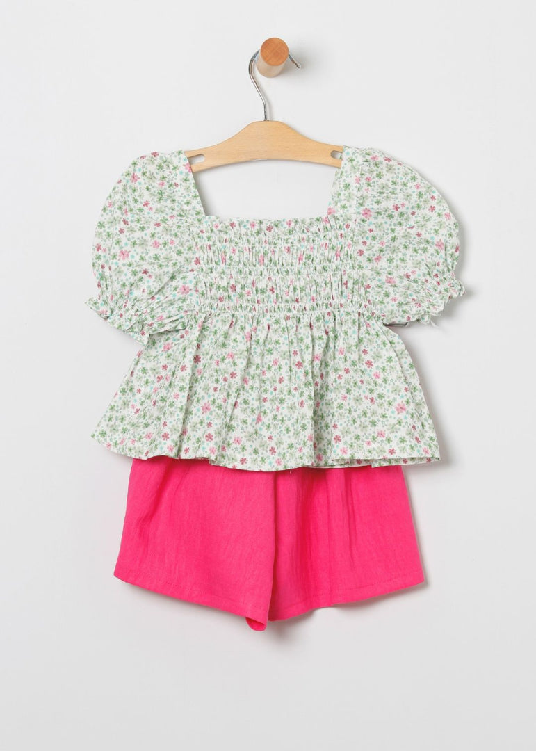 Blusa y short Flores Verdes CocoAcqua 50415