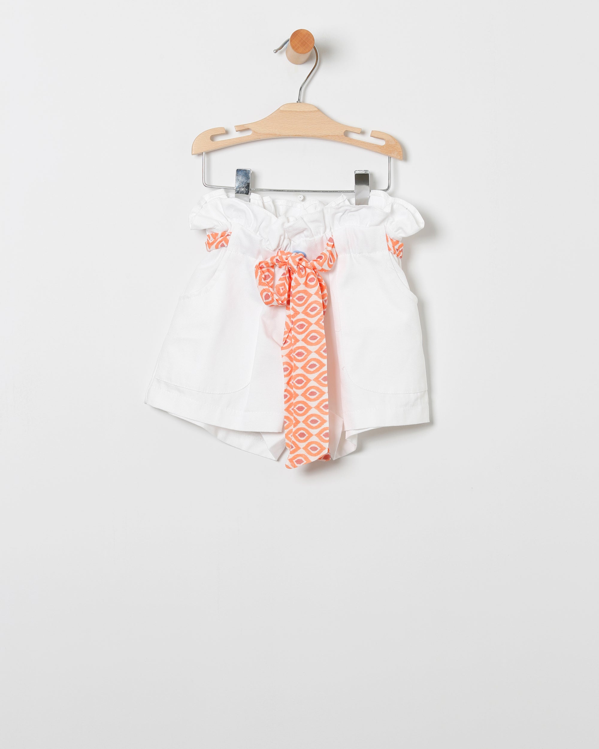 Conjunto short y blusa naranja niña coco acqua 50427