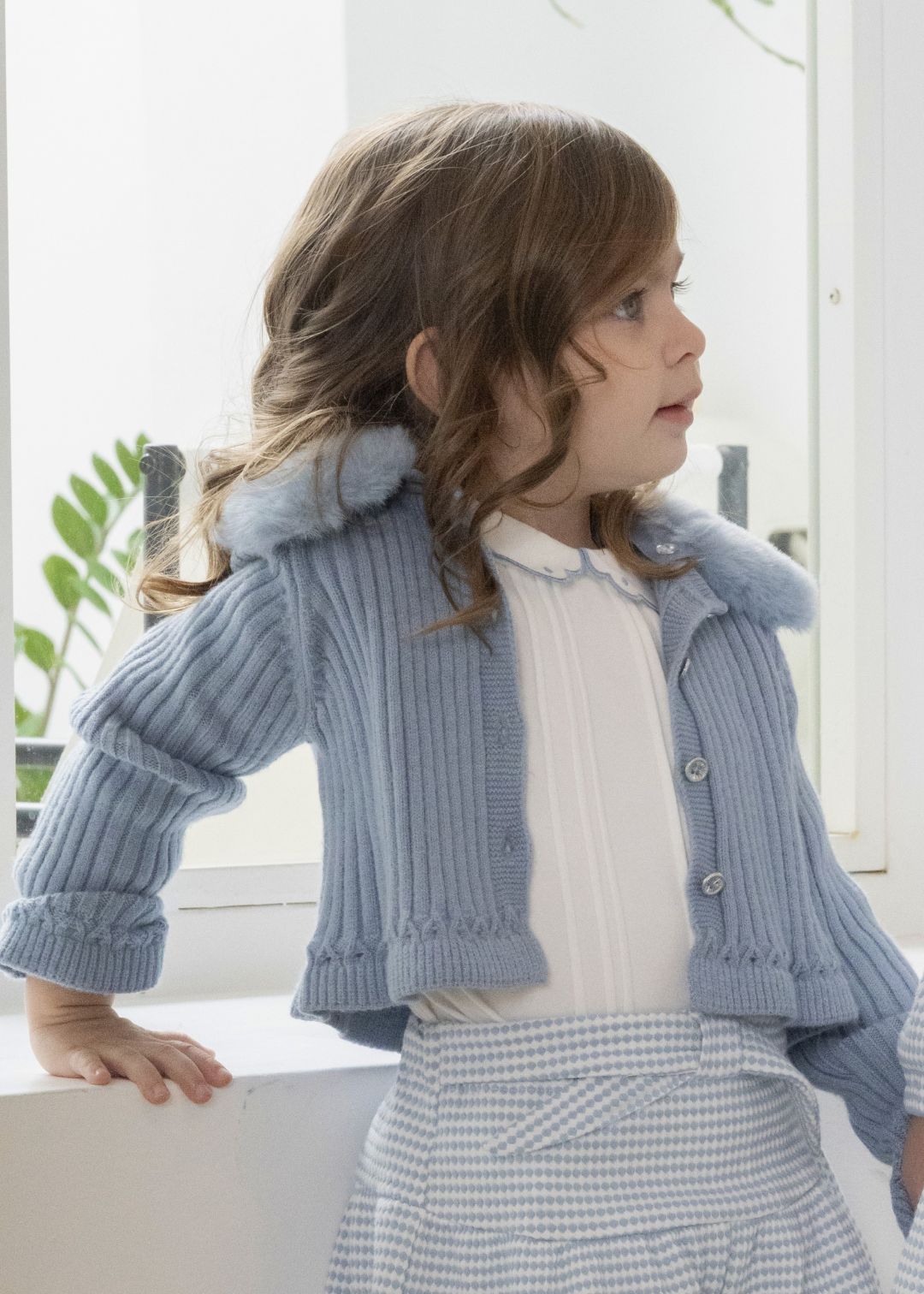 Chaqueta infantil niña punto azul miranda 0620